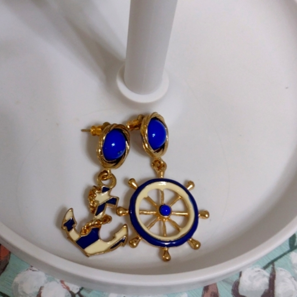 Mismatched nautical earrings